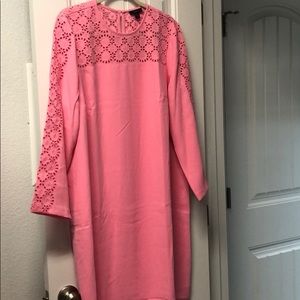 Pink eyelet dress